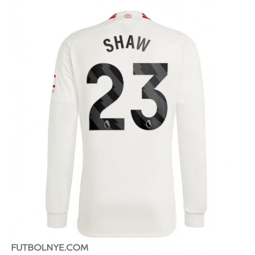 Camiseta Manchester United Luke Shaw #23 Tercera Equipación 2023-24 manga larga
